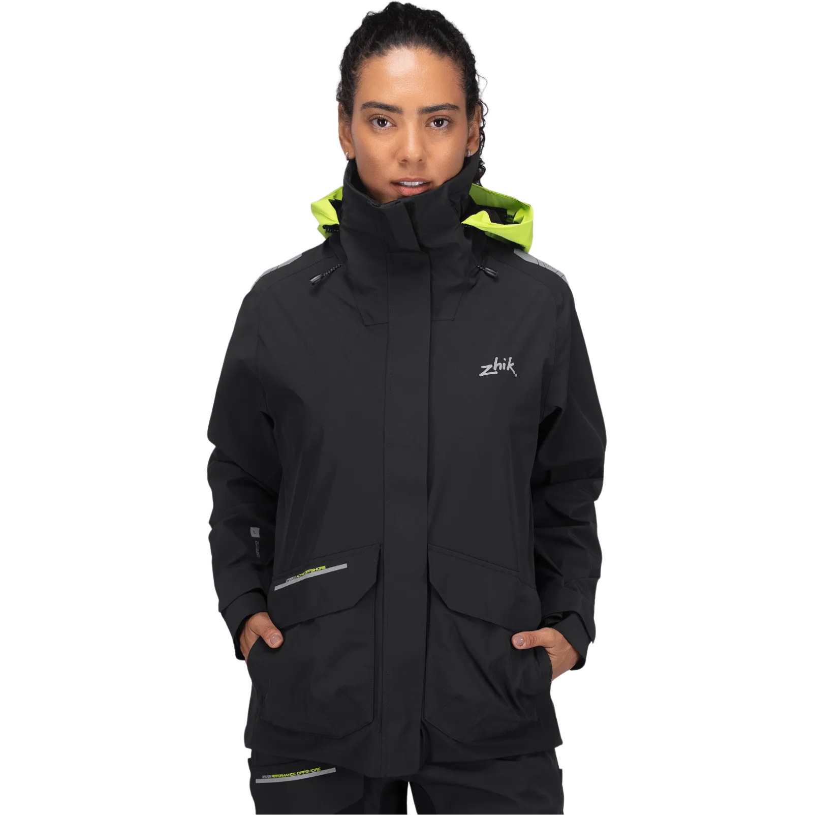 2026 Zhik Womens OFS600 Offshore Cruising Sailing Jacket JKT-0600-W-BLK - Black